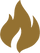 Flame in a gold color.