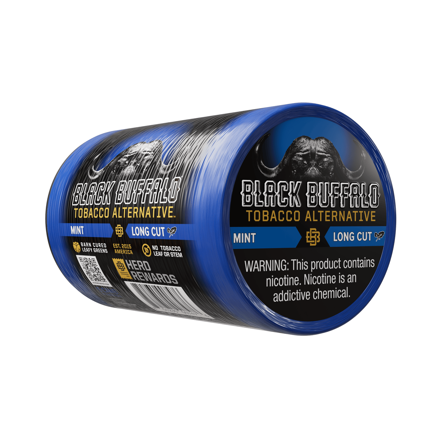 Black Buffalo Nicotine Mint Long Cut | 5-Can Roll