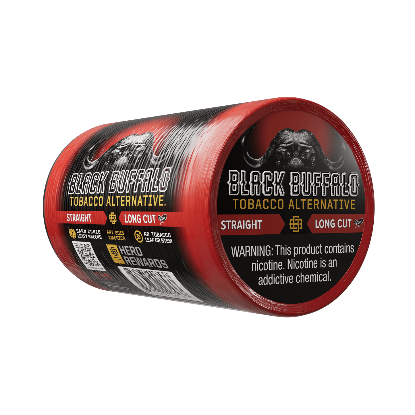 Black Buffalo Nicotine Straight Long Cut | 5-Can Roll