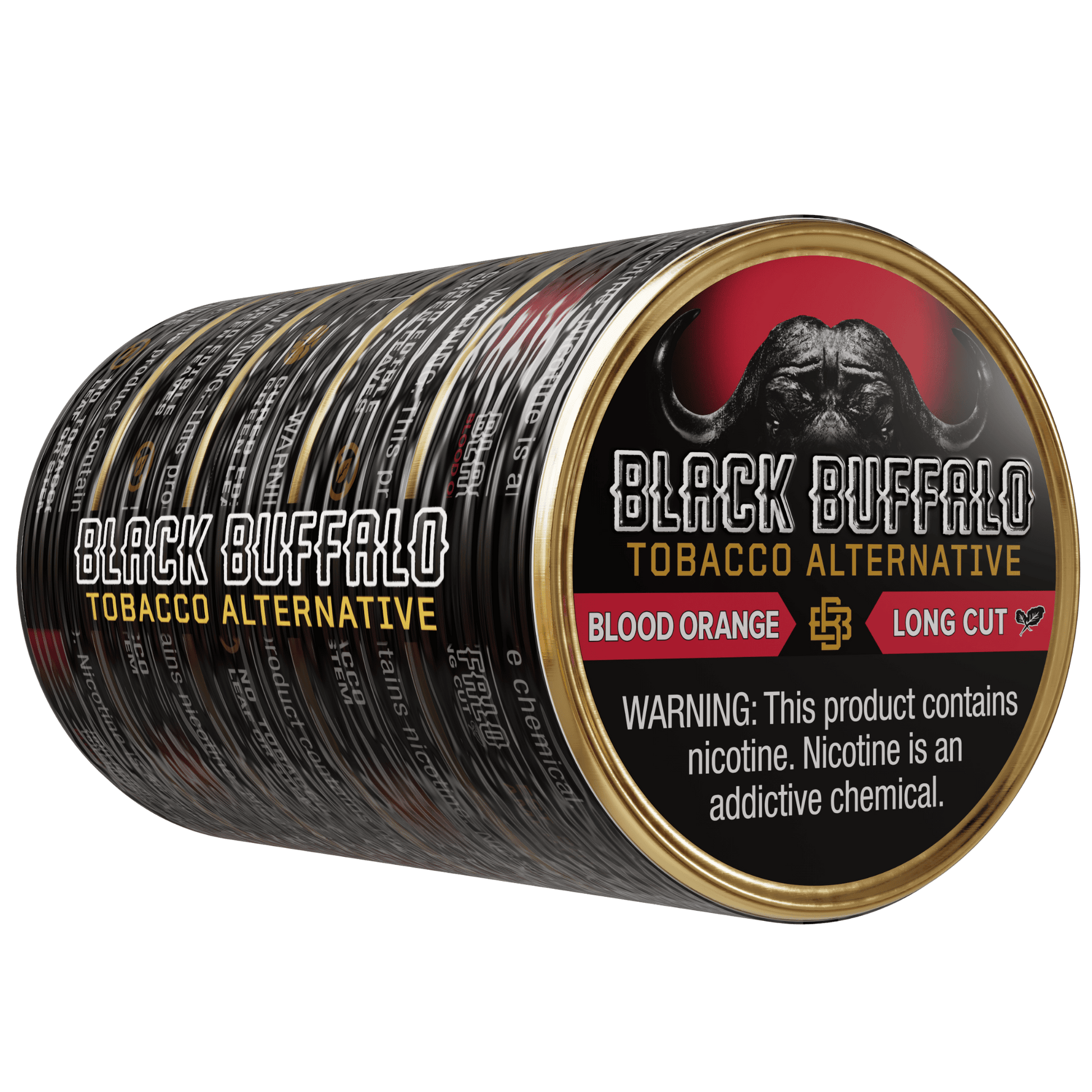 Black Buffalo Nicotine Blood Orange Long Cut | 5-Can Roll