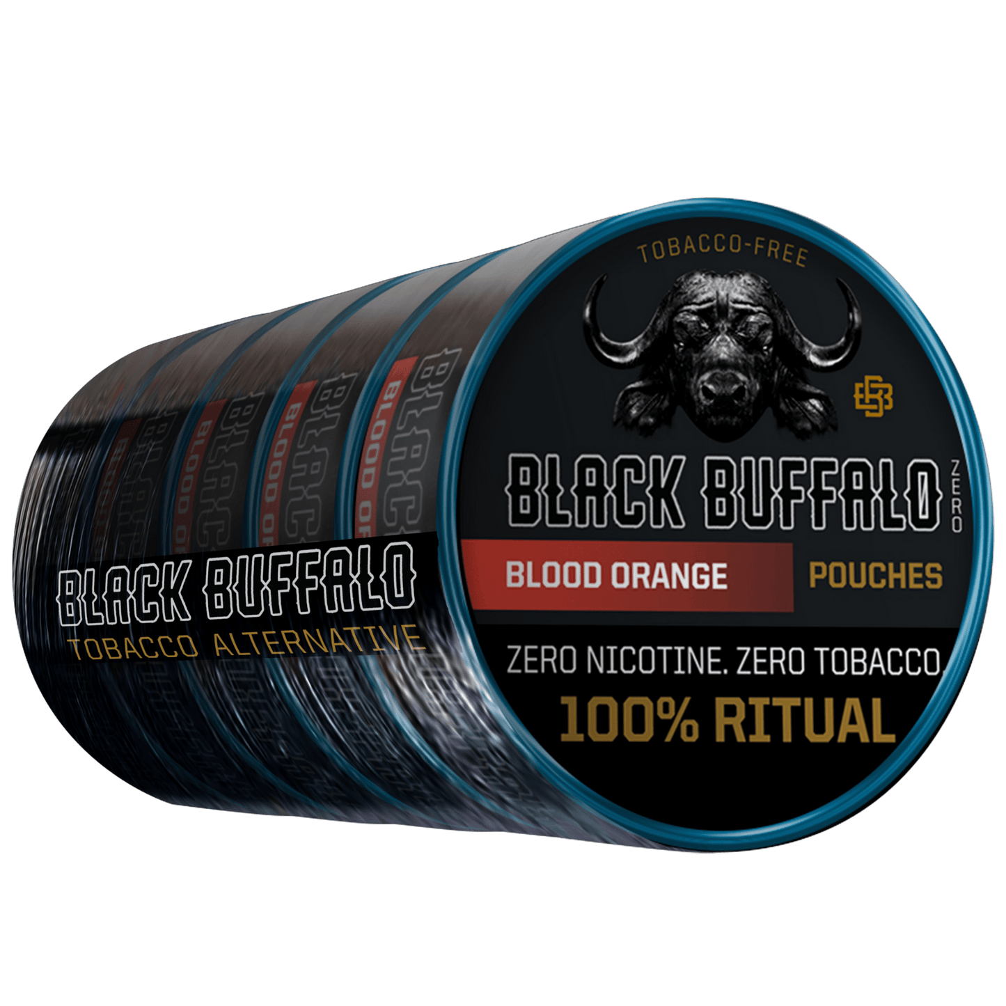 Black Buffalo Nicotine-Free Blood Orange ZERO Pouches | 5-Can Roll