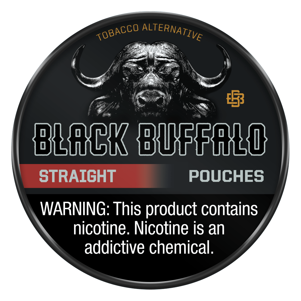Black Buffalo Single Straight Pouches Black Buffalo Nicotine