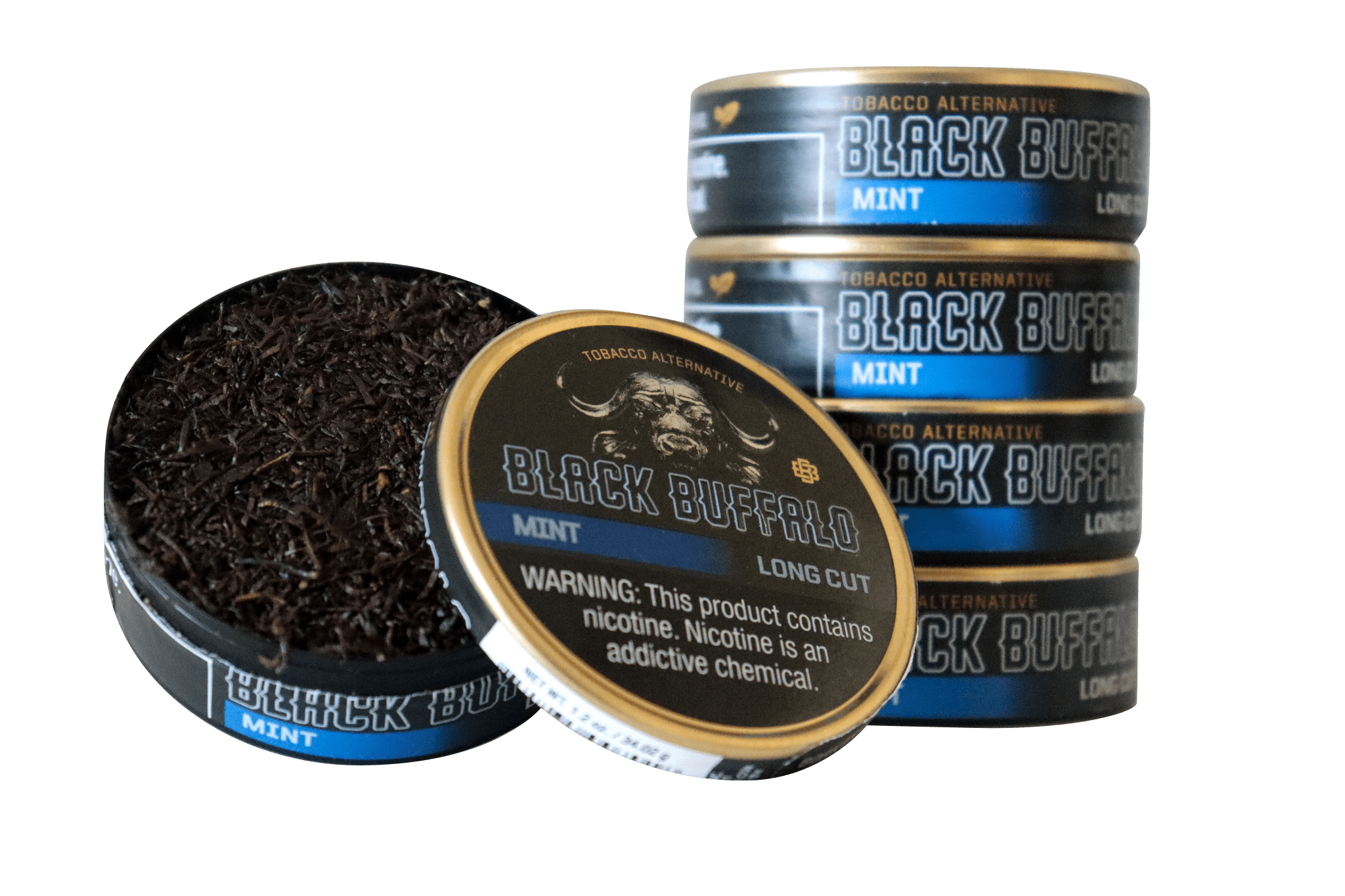 Black Buffalo Long Cut / Mint / 5-Pack Black Buffalo Nicotine