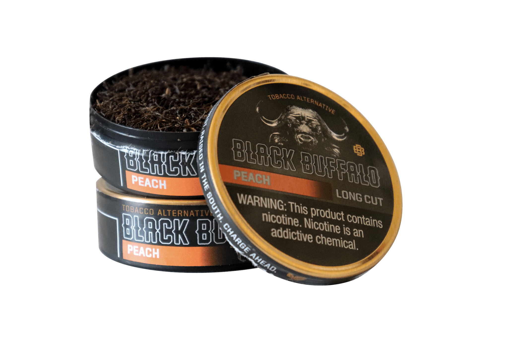 Black Buffalo Long Cut / Peach / 2-Pack Black Buffalo Nicotine